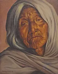Daniel Guerrero, Portrait of an Elderly Woman, oil on canvas