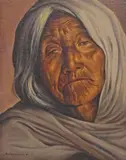 Daniel Guerrero, Portrait of an Elderly Woman, oil on canvas