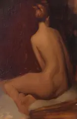Aaron Westerberg, Seated Female Nude, oil on canvas