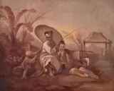 François Boucher, Chinoiserie, oil on canvas