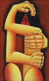 Oswaldo Guayasamín, Embracing Couple, oil on canvas