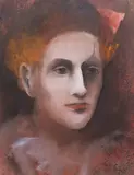 William Llewellyn Hoey, Clown, mixed media on paper