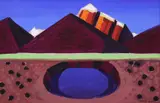 Conrad Buff, Mountain Landscape, oil on paperboard
