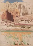 Jimmy Swinnerton, The Vermillion Cliffs Near Pace Arizona, oil on canvas panel