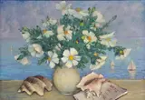 Fortunato V. Figone, Matilija Poppy, oil on canvas