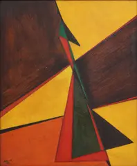 David J. Smilek, Entering The Leaving Zone, oil on board