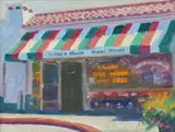 John Asaro, Filippi's Pizza Grotto, oil on board
