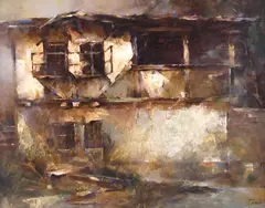 Ignat Ignatov, Old House, oil on canvas