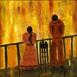 Judy Copeland, Waiting to Dance, acrylic on canvas