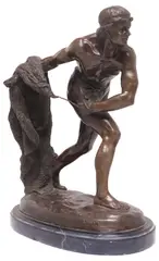 Le Gladiateur au Filet (The Gladiator with Net) by Edme-Anthony-Paul Noel, Patinated bronze sculpture, sold Jun 2026