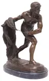 Edme-Anthony-Paul Noel, Le Gladiateur au Filet (The Gladiator with Net), Patinated bronze sculpture