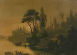 Albert Rieger, The Orient in the Evening Light, print on canvas