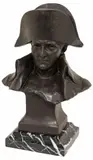 Félix Lecomte, Bust of Napoleon Bonaparte, Patinated bronze sculpture