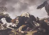 Franz Snyders, The Boar Hunt, Large framed giclee print on canvas