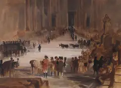 J. M. W. Turner, Funeral of Sir Thomas Lawrence: A Sketch from Memory, oil on canvas