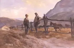 Gerald Patrick McCann, Charlie, western oil on Masonite