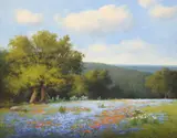 Milbie Benge, Spring Song, oil on canvas