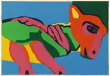 Karel Appel, Donkey, lithograph in colors on paper