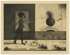 Assadour Bezdikian, Jeux (Games), etching on paper