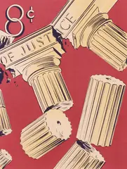 Robert Fried, Eight Cents of Justice, silkscreen print in colors on embossed paper