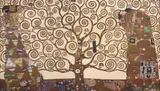 Gustav Klimt, The Tree of Life, hand-embellished serigraph print in colors on paper