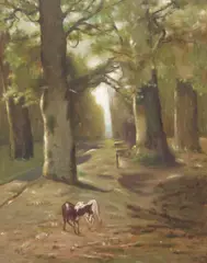 Armando Barabino, Melodia Autumnale (Autumn Melody), oil on Masonite