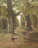 Armando Barabino, Melodia Autumnale (Autumn Melody), oil on Masonite