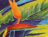 Judy Copeland, Birds of Paradise, watercolor on paper