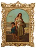 Enrico Fanfani, Hagar and Ishmael, oil on canvas