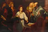 Heinrich Hofmann, Jesus in the Temple, oil on canvas