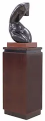 Charles Umlauf, Female Torso, Carved Belgian black marble sculpture