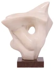 Charles Umlauf, Jubilate Deo, Carved Portuguese rose marble sculpture