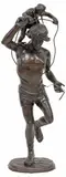 Albert-Ernest Carrier-Belleuse, Monkey and Performer, Large patinated bronze sculpture