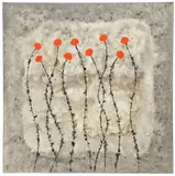 Poppy Flowers by Jean Francois Debongnie, Large abstract acrylic on canvas, sold May 2026