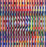 Yaacov Agam, Evening, color screenprint on paper