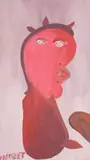 Mose Tolliver, Self Portrait, oil on Masonite