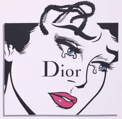Ben Frost, Dior, screenprint collage on canvas