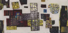 Oskar Dalvit, Constelation d'Hiver (Winter Constellation), oil on canvas