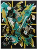 Petronella Greer, Emerald Convergence, Gallery-wrapped acrylic on canvas