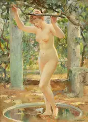 Will Hicok Low, An Arcadian Nude, oil on canvas