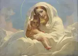 Mattia Traverso, Madonna and Child, oil on canvas