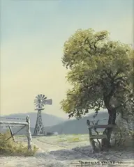 Donald M. Yena, Back Pasture Gate, 1970, oil on canvas