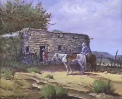 Daniel Maldonado, The Visitors, gouache painting on paper