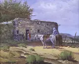 Daniel Maldonado, The Visitors, gouache painting on paper