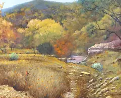 Daniel Maldonado, Lost Maples State Park, oil on canvas