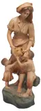 Lorenzo Vergnano, Young Mother with Her Children, Large Art Nouveau figural terracotta sculpture