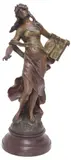 Auguste Moreau, La Gloire (the Glory), Cold-painted spelter sculpture