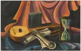 Felice Giusto, Still Life with Lute, oil on canvas