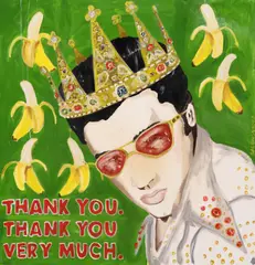 Ashley Longshore, Thank You, Thank You Very Much, acrylic painting on canvas