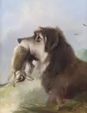 Richard Ansdell, Lurcher and Rabbit, oil on canvas